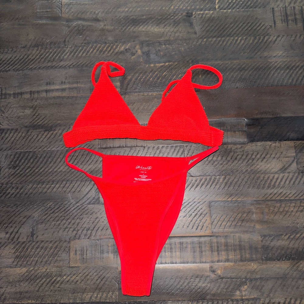 PacSun Red Triangle Bikini Set